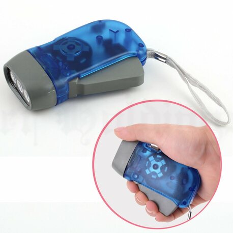 Set of 3 LED Flashlights with Hand Generators